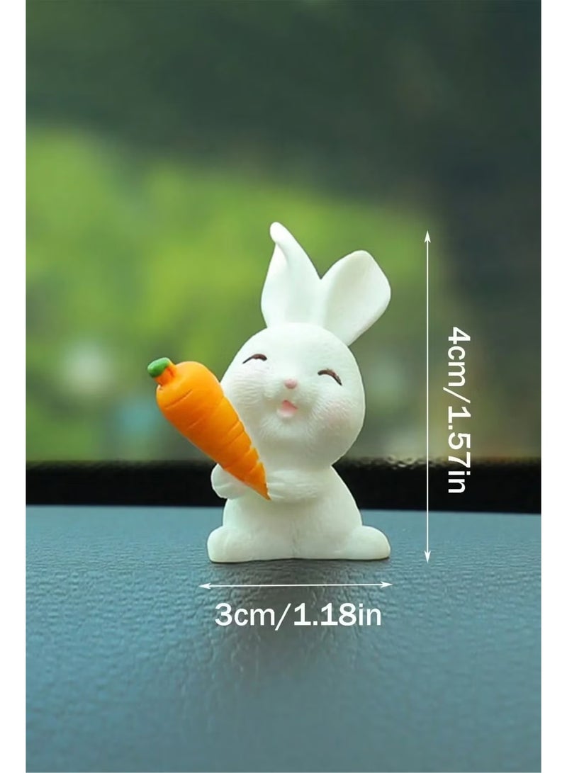 ZVEV 5 Piece Cute Rabbit Dashboard Ornaments Set – Add a Touch of Charm to Your Car Interior - Image 2