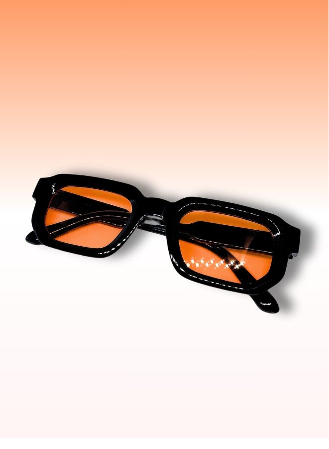 نظارات شمسية بإطار أسود نظارات شمسية مستطيلة نظارات بعدسات برتقالية نظارات للجنسين نظارات شمسية للصيد نظارات للحفلات نظارات للسفر نظارات للمشي في الهواء الطلق نظارات شمسية بإطار أسود وعدسات برتقالية مستطيلة نظارات شمسية أنيقة للجنسين للصيد والحفلات نظارات شمسية متعددة الاستخدامات للسفر والعطلات والأنشطة الخارجية نظارات شمسية بإطار أسود وعدسات برتقالية زاهية نظارات شمسية عصرية للرجال والنساء - Image 1