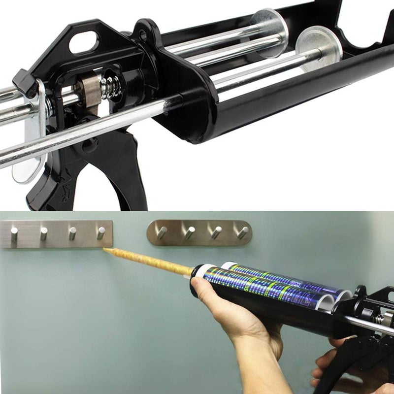 CJGQ Epoxy Gun for 400 mL/13.5 fl oz (1:1 Mix Ratio) Dual Component Applicator, Panel Bond Gun Manual(Obsidian Black) - Image 5