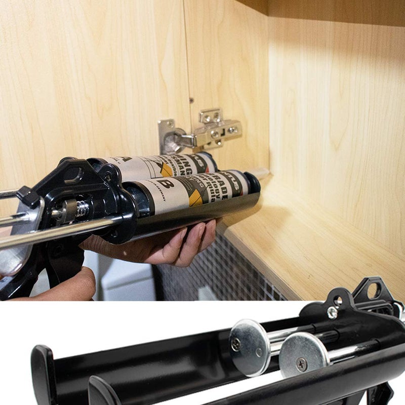 CJGQ Epoxy Gun for 400 mL/13.5 fl oz (1:1 Mix Ratio) Dual Component Applicator, Panel Bond Gun Manual(Obsidian Black) - Image 4