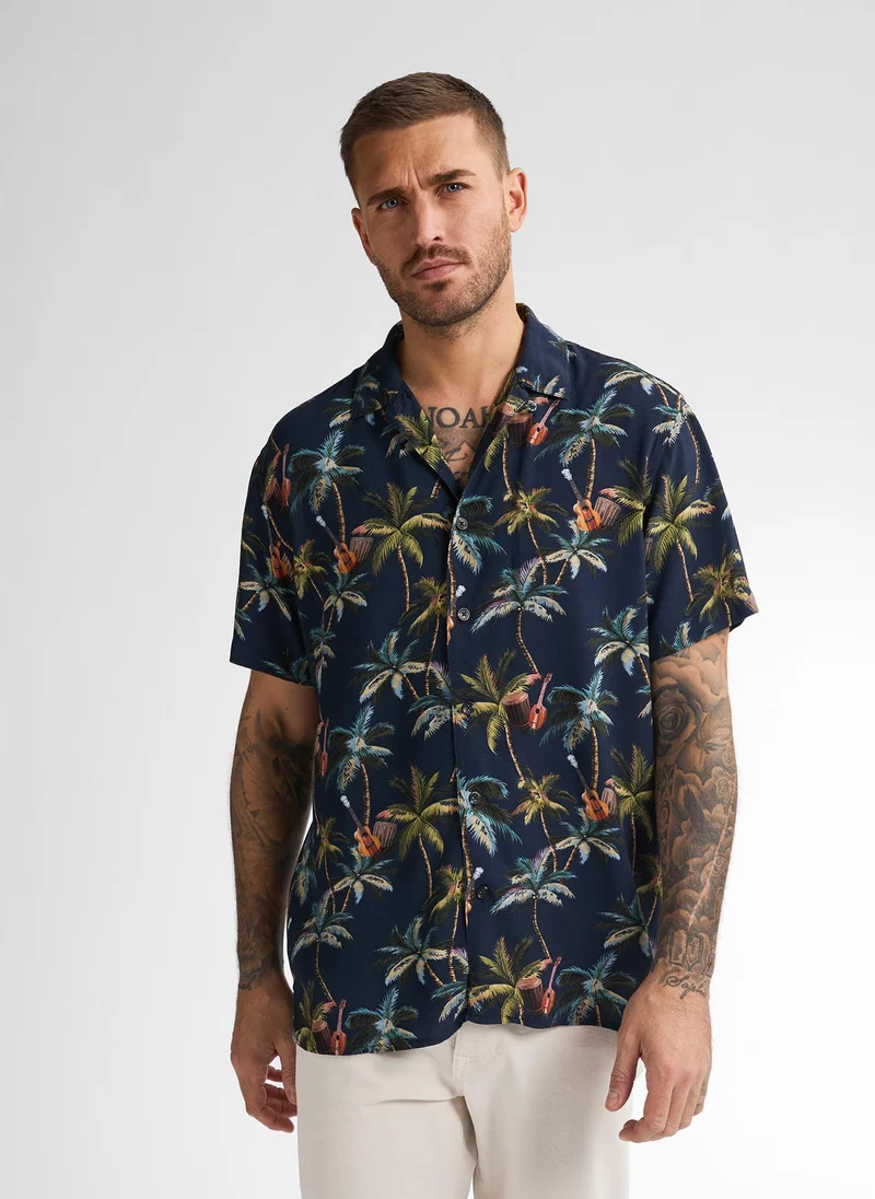 Petrol Industries Men Shirt Short Sleeve AOP