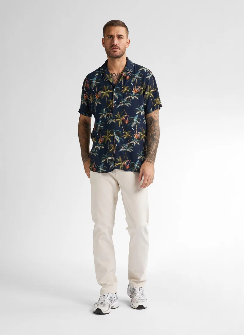 Petrol Industries Men Shirt Short Sleeve AOP