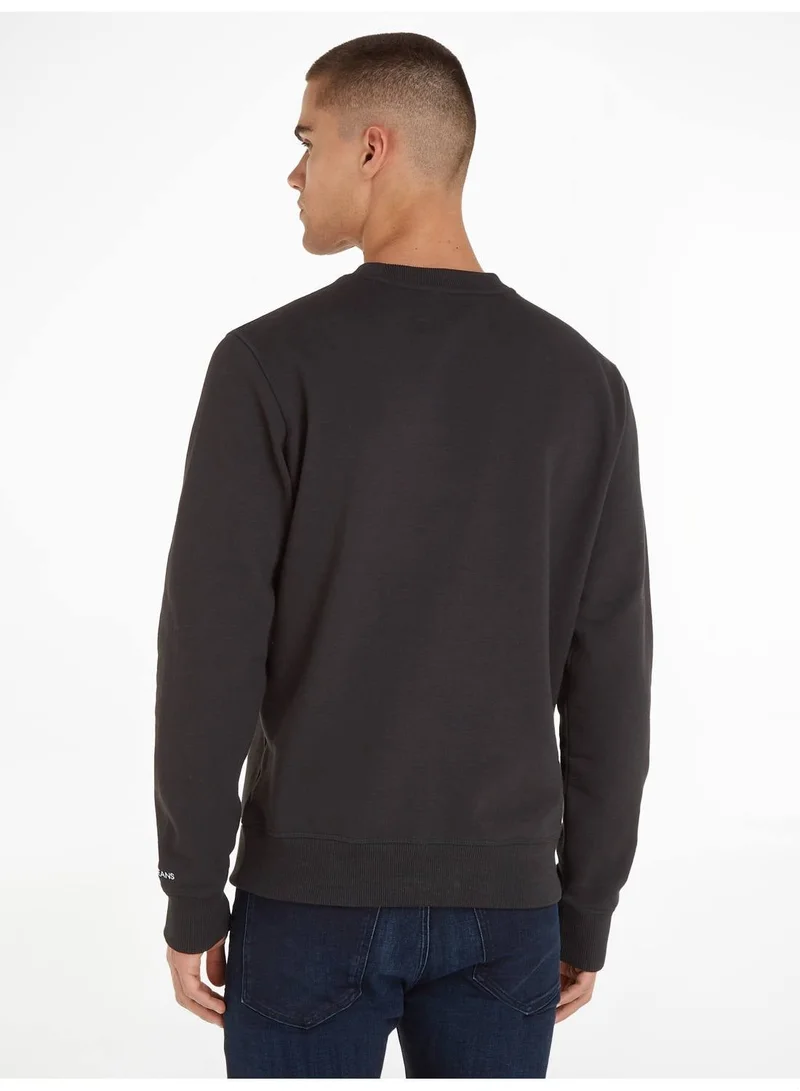 Calvin Klein Jeans Ck Black Fleece Sweatshirt for Men | Best Price UAE