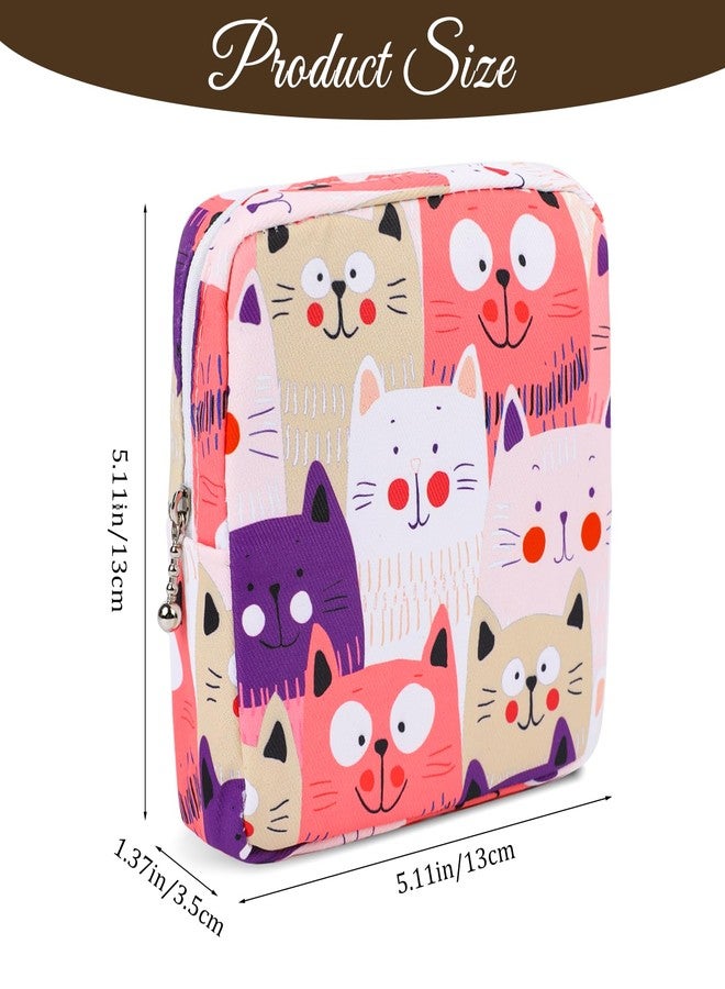 Fyntave Sanitary Napkin Storage Bag, Period Bags for Teen Girls for School Tampon Bag Sanitary Napkin Disposal Bags Period Pouches for Teen Girls (Cat - Image 3