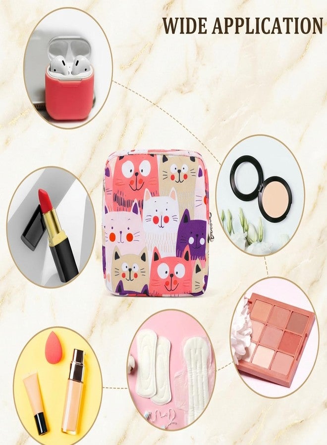 Fyntave Sanitary Napkin Storage Bag, Period Bags for Teen Girls for School Tampon Bag Sanitary Napkin Disposal Bags Period Pouches for Teen Girls (Cat - Image 5