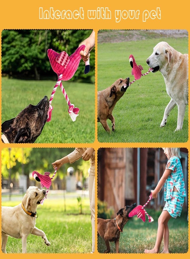 MRSOHRET 5 Pack Plush Dog Toys with Rope, Squeaky Dog Toys, Tug of War Dog Interactive Toy, Durable Dog Chew Toys for Large Dogs & Puppies - Image 4
