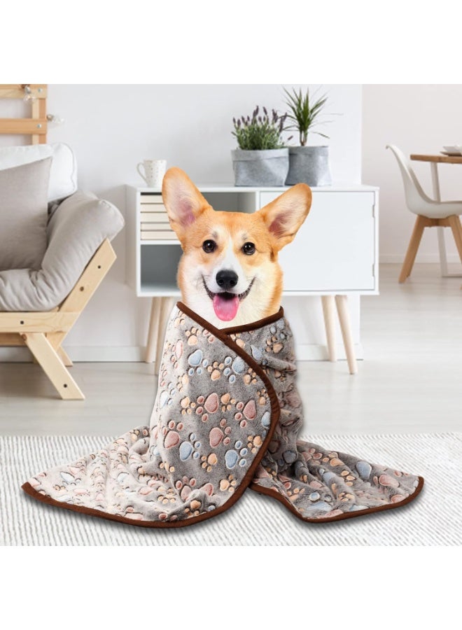 3 Pack Large Dog Blanket, Thick and Warm Fleece Pet Blankets, Washable Cat Blankets Throw, Soft Coral Fleece Puppy Blanket, for Dog Bed Cover, Couch Sofa, Car Seat, 41x31 Inches  - Image 4