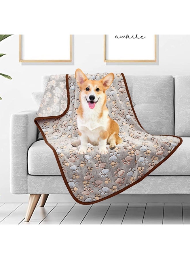 3 Pack Large Dog Blanket, Thick and Warm Fleece Pet Blankets, Washable Cat Blankets Throw, Soft Coral Fleece Puppy Blanket, for Dog Bed Cover, Couch Sofa, Car Seat, 41x31 Inches  - Image 3