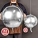 PartyWoo Metallic Silver Foil Balloons 6pcs 32 Inch Large Round Foil Big Giant 4D Jumbo Inflatable Mirror Ball Mylar Balloons for Graduation Birthday Engagement Space Themed Party Decorations - Image 4