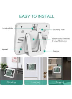 Y&D Fridge Thermometer, Digital Freezer Thermometer with Indoor Temperature Monitor and 2 Wireless Sensors, Refrigerator 3 Audible Alarm, Min/Max Record for Home, Restaurants  - Image 5