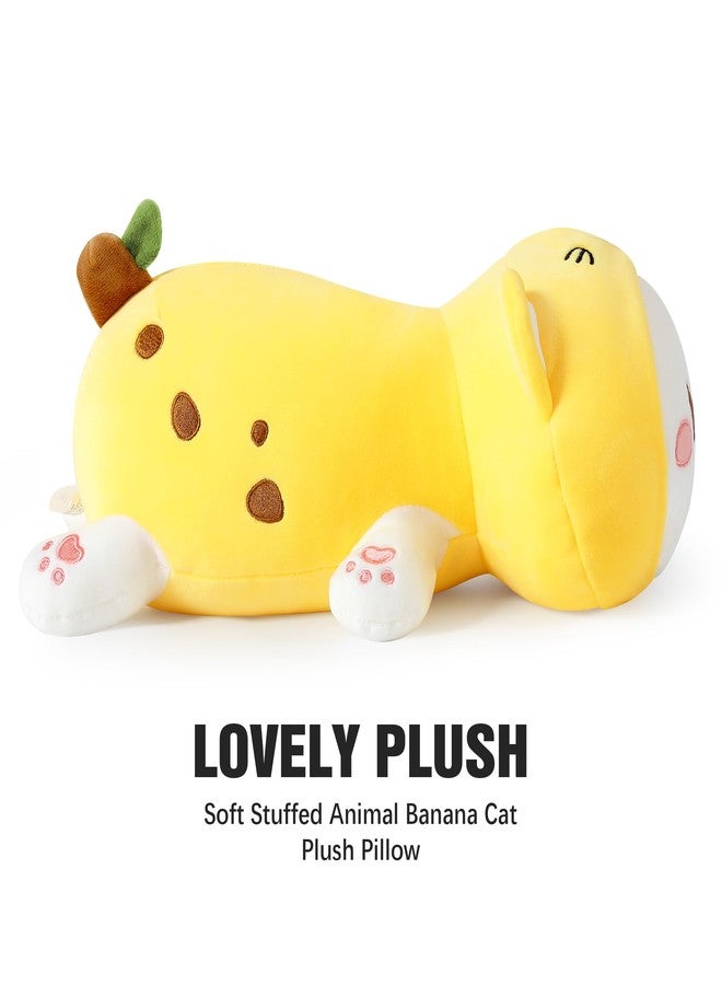Onsoyours Cute Kitten Banana Cat Plush Toy Stuffed Animal Kitty Soft Banana Plushie Pillow for Kids (Banana Cat, 12") - Image 5