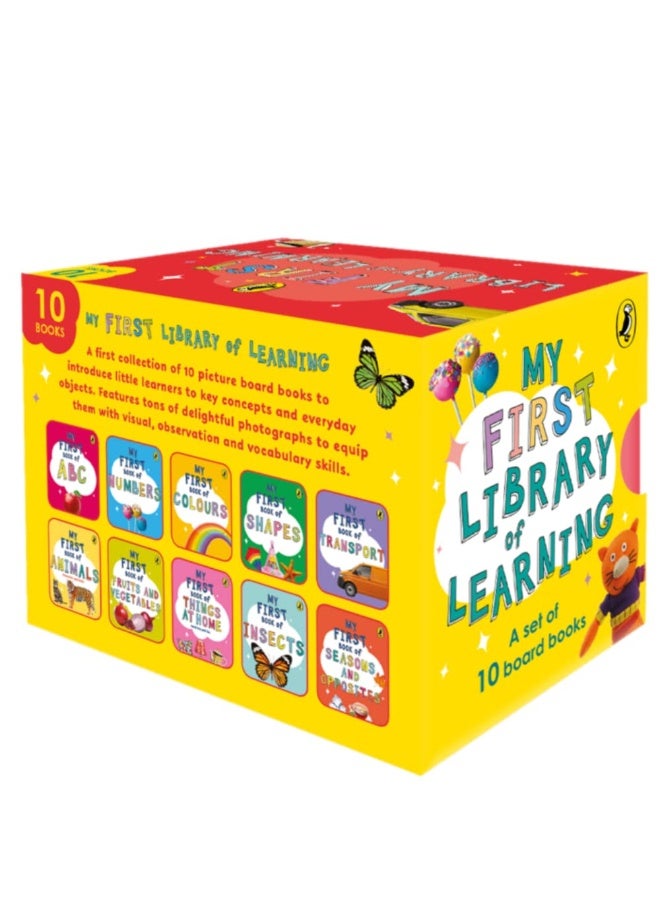 My First Library of Learning: Box set, Complete collection of 10 early learning board books for super kids, 0 to 3 | ABC, Colours, Opposites, Numbers, Animals (homeschooling/preschool/baby, toddler)  - Image 3