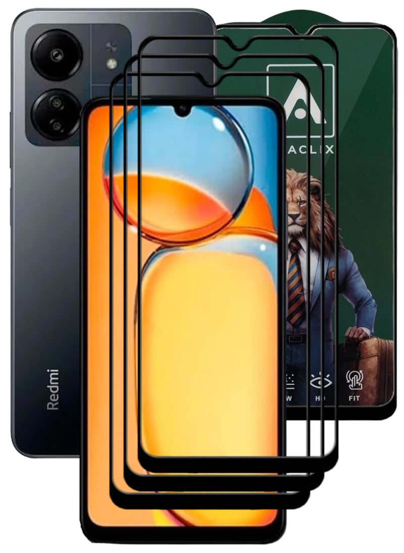 ACLIX 3 Pieces Antistatic ESD Dustproof Premium Quality High Definition Tempered Glass Screen Protector Designed For Xiaomi Redmi 13C - Image 1