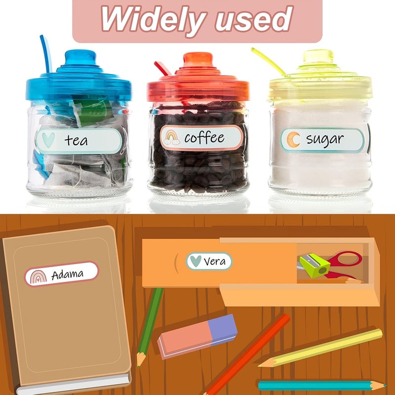 10 Pcs Cute Name Stickers Ins Style Biscuit Tin Decoration Blank Baking Long Strip Stickers PVC Self Adhesive Sealing Stickers - Image 3
