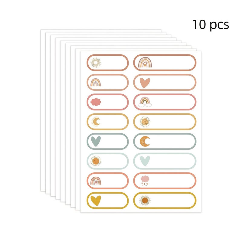 10 Pcs Cute Name Stickers Ins Style Biscuit Tin Decoration Blank Baking Long Strip Stickers PVC Self Adhesive Sealing Stickers - Image 5