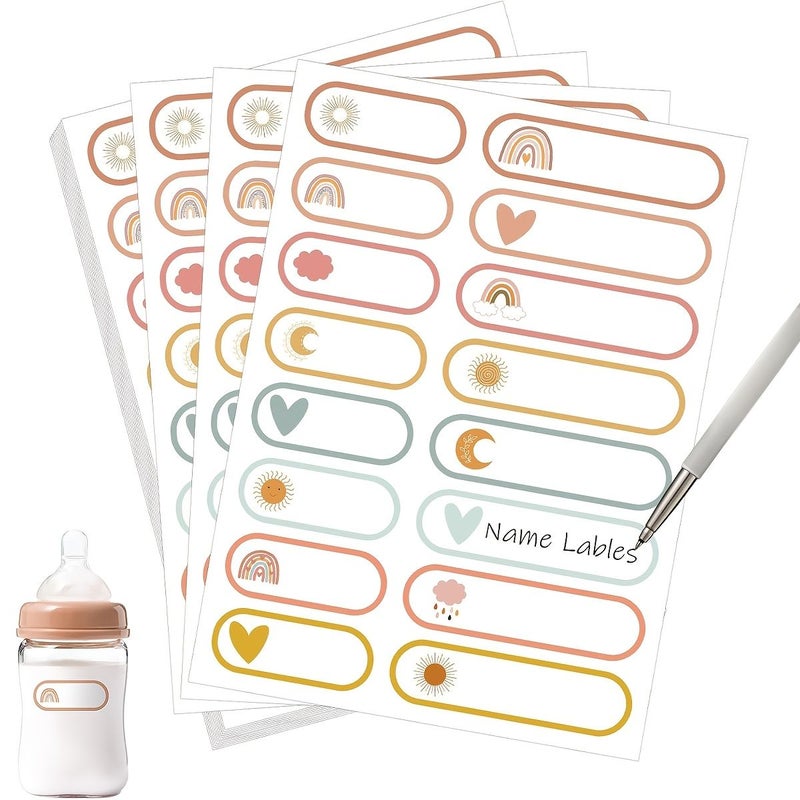 10 Pcs Cute Name Stickers Ins Style Biscuit Tin Decoration Blank Baking Long Strip Stickers PVC Self Adhesive Sealing Stickers - Image 1