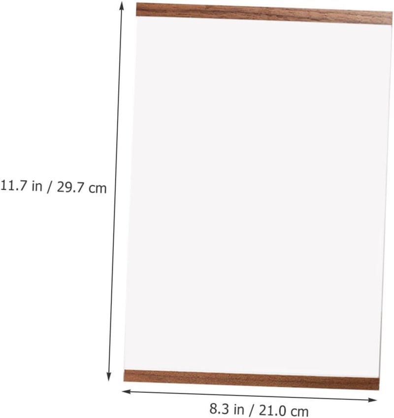 A4 Wooden Photo Frame Set with Acrylic Cover, Vertical Wall and Tabletop Display for Home and Office, Creative Hanging Picture Frame for Decorative Photo Display - Image 2