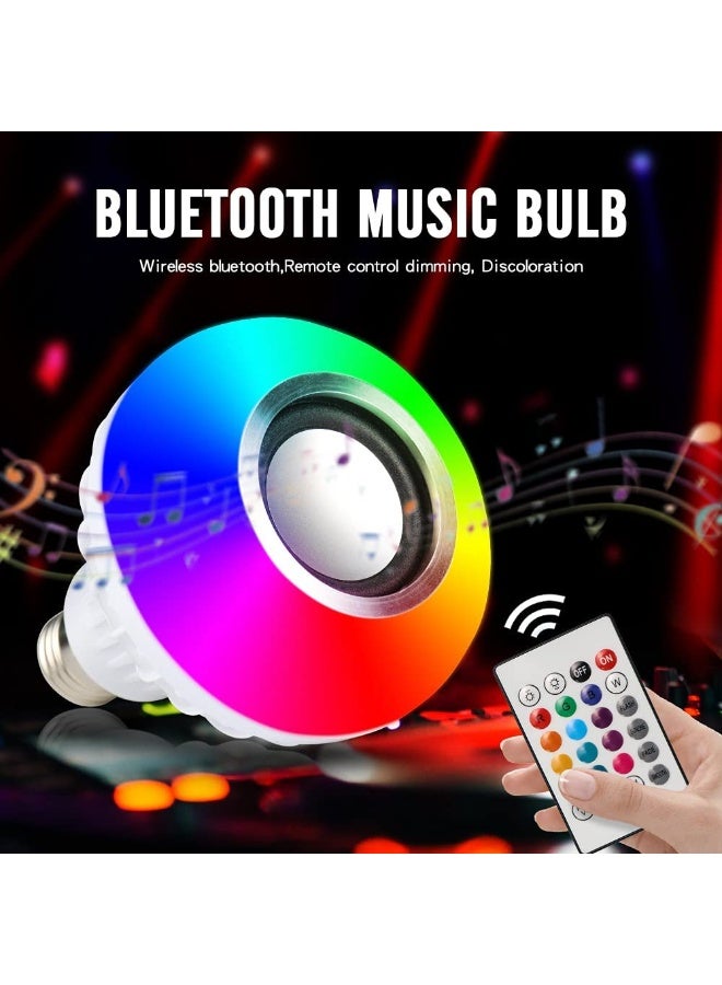 لمبة LED ذكية بسماعة بلوتوث لاسلكية مع تغيير ألوان RGB، ديكور منزلي وإضاءة ديسكو مع ريموت - Image 1