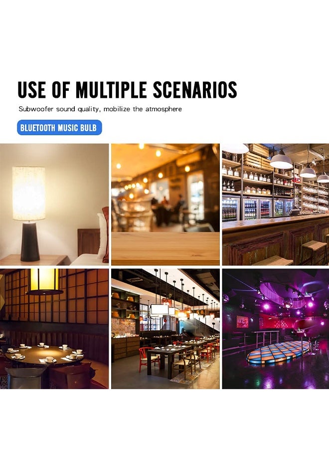 لمبة LED ذكية بسماعة بلوتوث لاسلكية مع تغيير ألوان RGB، ديكور منزلي وإضاءة ديسكو مع ريموت - Image 4