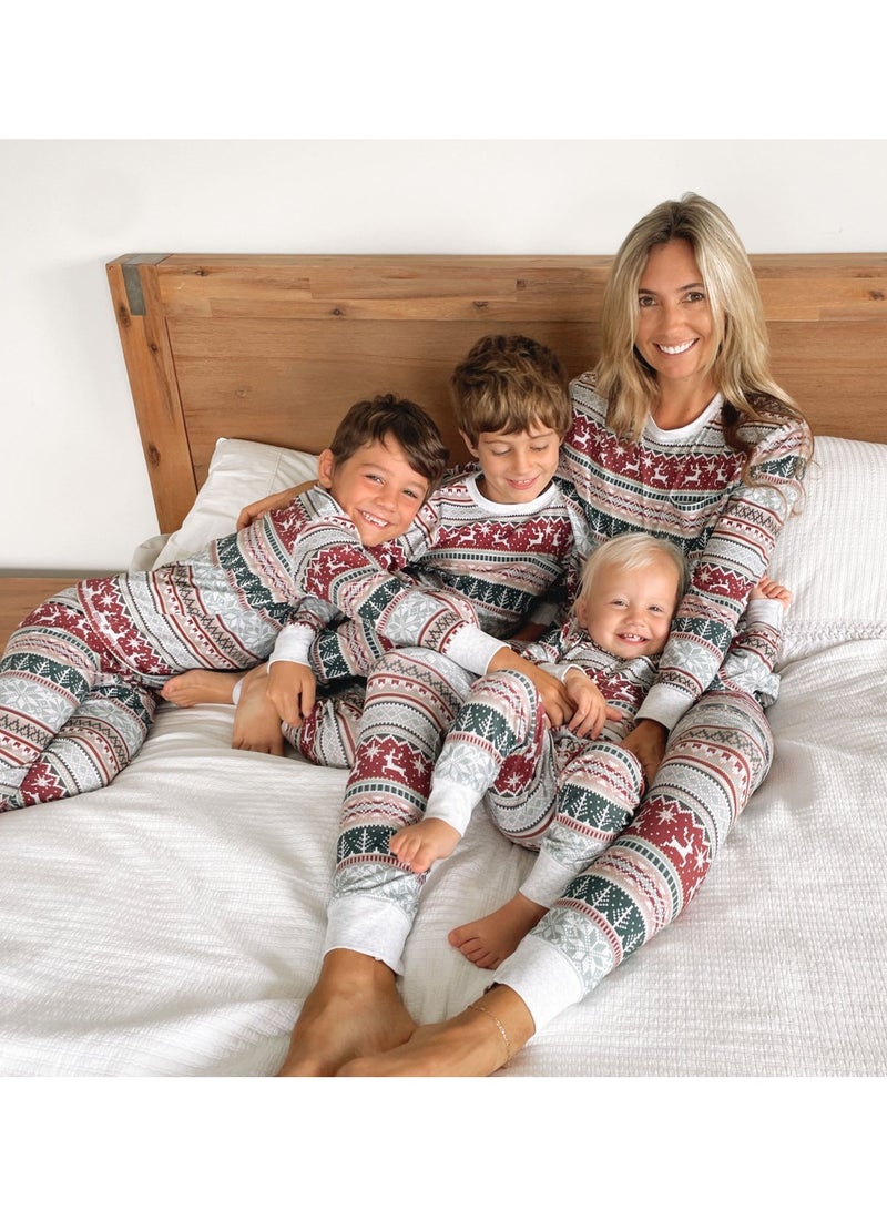 GGEROU Kids Family Matching Pajamas Matching Outfits Soft Long Sleeve Festive Pajama Sets for Women Men Couples and Kids Family Set (Child) - Image 2