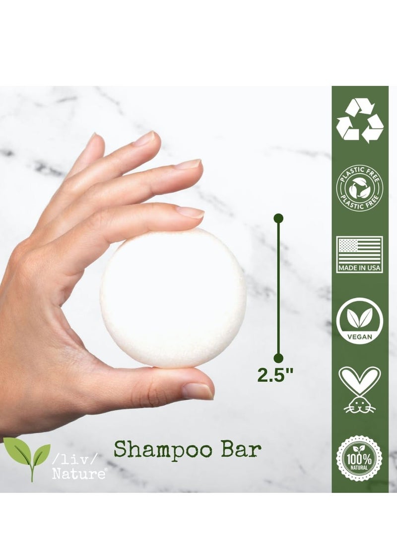 /liv/ Nature Fragrance Free Shampoo Bar | Clean Non Toxic Shampoos | Hypoallergenic | Gentle, Safe for Sensitive Skin, Psoriasis | Unscented | USA 1-pk  - Image 5