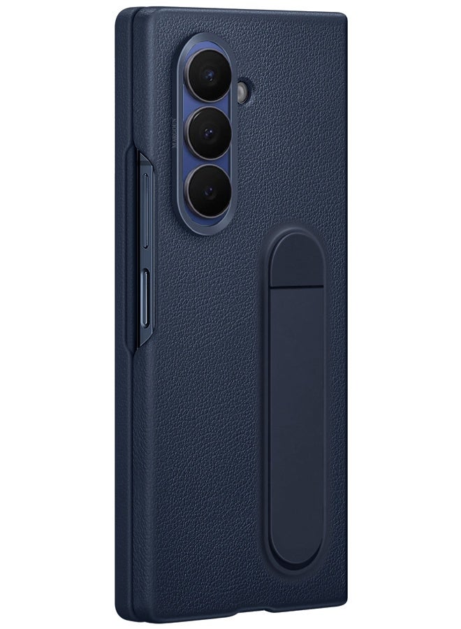Leather Case Cover for Samsung Galaxy Z Fold 7, Kindsuit Case Slim and sleek with Secure Hand Grip - Dark Blue - Image 3