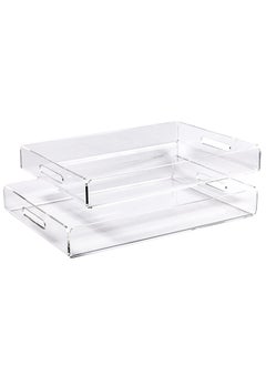 Multi-use clear acrylic tray used Set of (2) trays