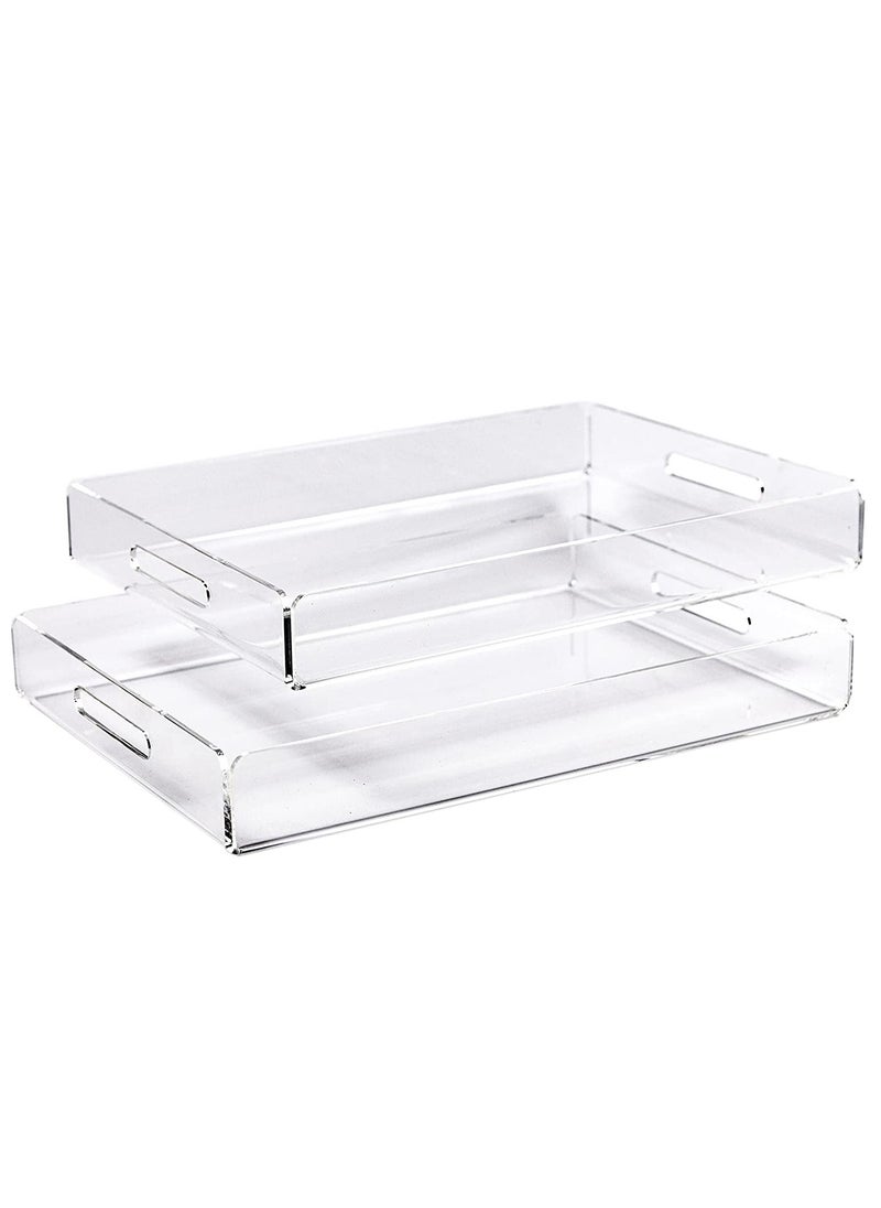 Generic - Multi-use clear acrylic tray used Set of (2) trays - Image 1