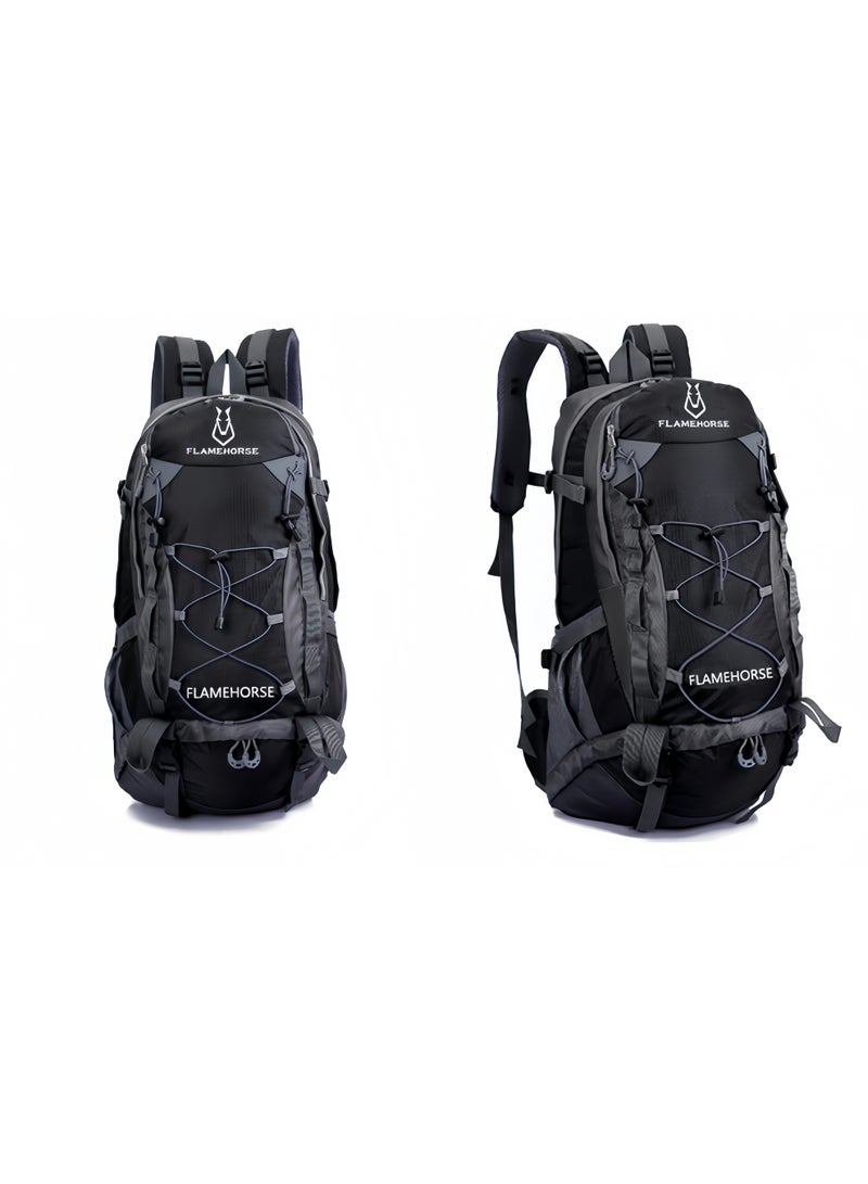 FLAMEHORSE New Outdoor Mountaineering Bag 50L Travel Backpack Sports Backpack Water-Proof Nylon Travel Bag - Image 2