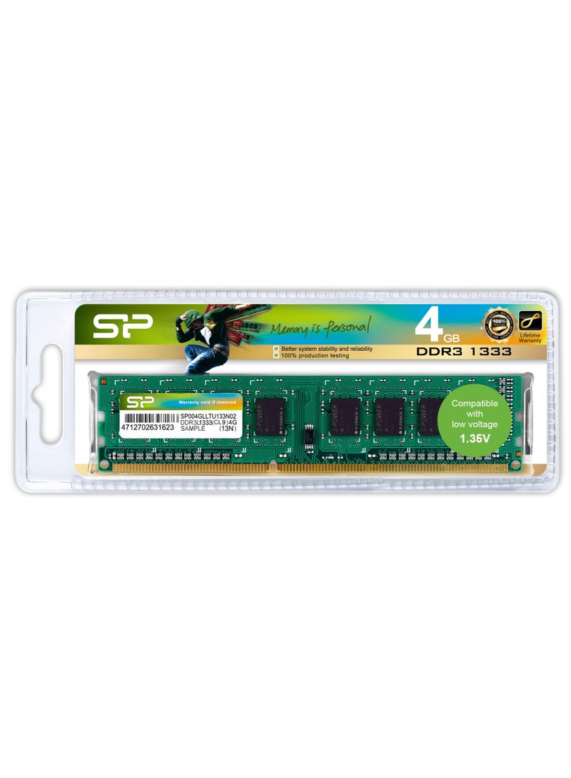 Silicon Power Ram DDR3 4GB 1333MHz / 10600 For Desktop - Image 1