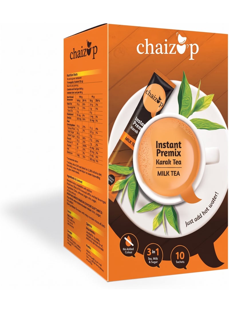 Chaizup Instant Premix Karak Tea Milk 200grams (Pack of 10) - Image 2