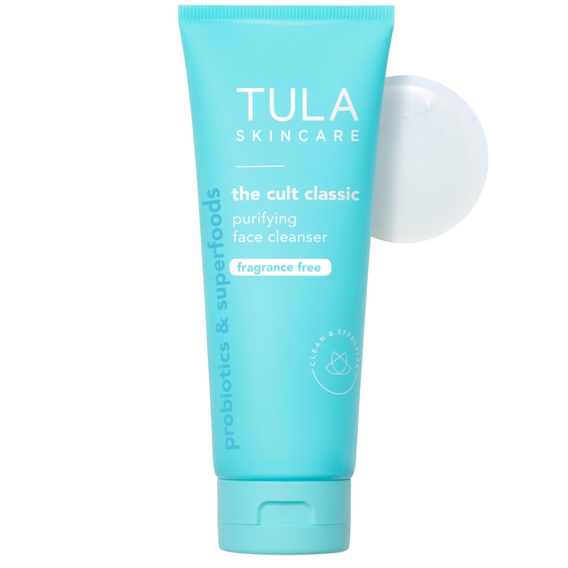 TULA Skin Care Cult Classic Purifying Face Cleanser Fragrance Free - Supersize, Gentle and Effective Face Wash, Makeup Remover, Nourishing and Hydrating, contains Turmeric and Blueberry, 6.7 Fl Oz. - Image 1