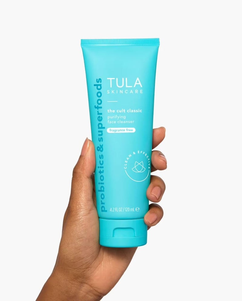 TULA Skin Care Cult Classic Purifying Face Cleanser Fragrance Free - Supersize, Gentle and Effective Face Wash, Makeup Remover, Nourishing and Hydrating, contains Turmeric and Blueberry, 6.7 Fl Oz. - Image 2
