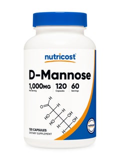 D-Mannose, 1000 MG Per serving | 120 Capsules | 60 SERVINGS