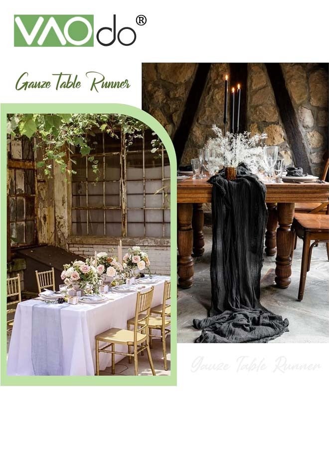 فاو دو شفافة الجدول عداء مفرش المائدة الشيشاني لحفل زفاف الزفاف دش حزب الديكور الجدول محور 90 * 340 سم الأزرق - Image 5