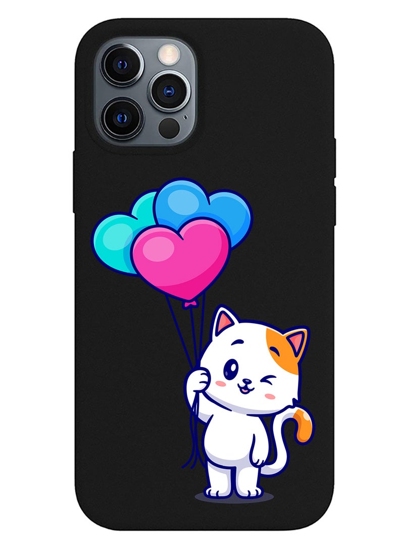 Theodor Protective Slim Fit Case Liquid Silicone Cover with Full Body Protection Anti-Scratch Shockproof Case For iPhone 12 Pro Black  - FORZA437 Life is a Mixtape copy - Image 1