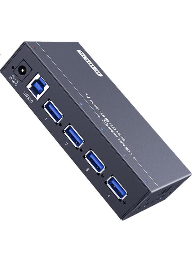 SIPOLAR Usb3.0 Hub Splitter 4 Port A-4U30 (1.4M) With Power Adapter For Laptop Desktop External Hard Drive Keyboard Mouse Industrial Grade - Image 1
