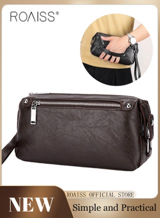 Men Multifunctional Clutch Bag with Business Style Waterproof and Durable Material Large Capacity Wallet Card Holder Passport Holder Sunglasses Organizer Classic Solid Color Men Commuting Premium Waist Bag Handbag - pzsku/ZB3C9AE2308680CF51DABZ/45/_/1706839511/1c83f0f0-1375-4d26-9efb-cf62a6b694ff