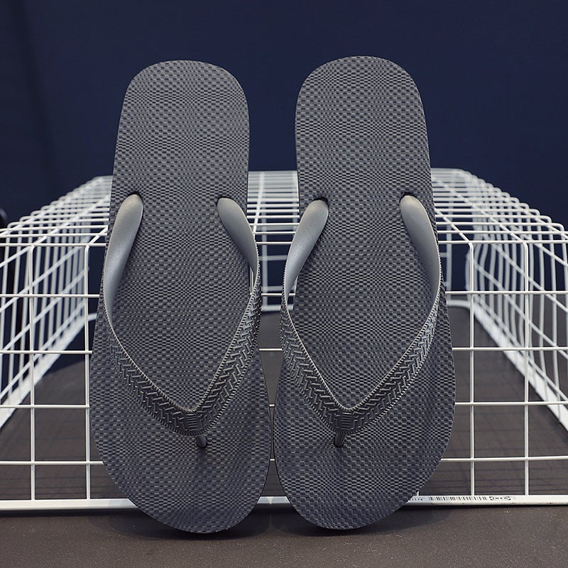Flip-Flops Men'S Summer Non-Slip Slippers Men'S Distinctive Korean Style Couple'S Seaside Beach Shoes Fashionable Outwear Sandals - Image 1