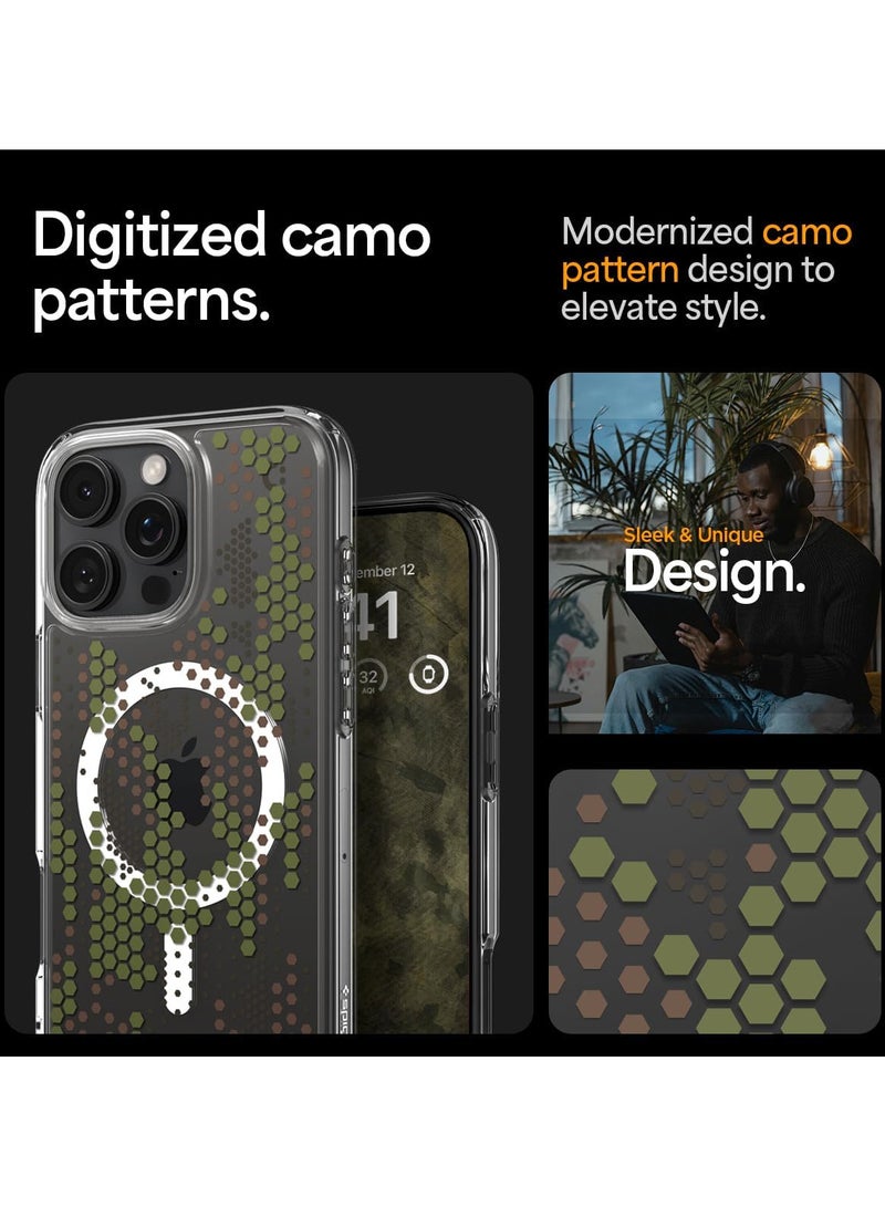 Spigen Cover for iPhone 16 Pro Max Ultra Hybrid MagFit Compatible with MagSafe - Digital Camo - Image 2