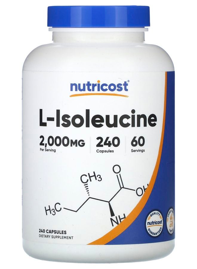 Nutricost L-Isoleucine 2000 mg 240 Capsules (500 mg per Capsule)