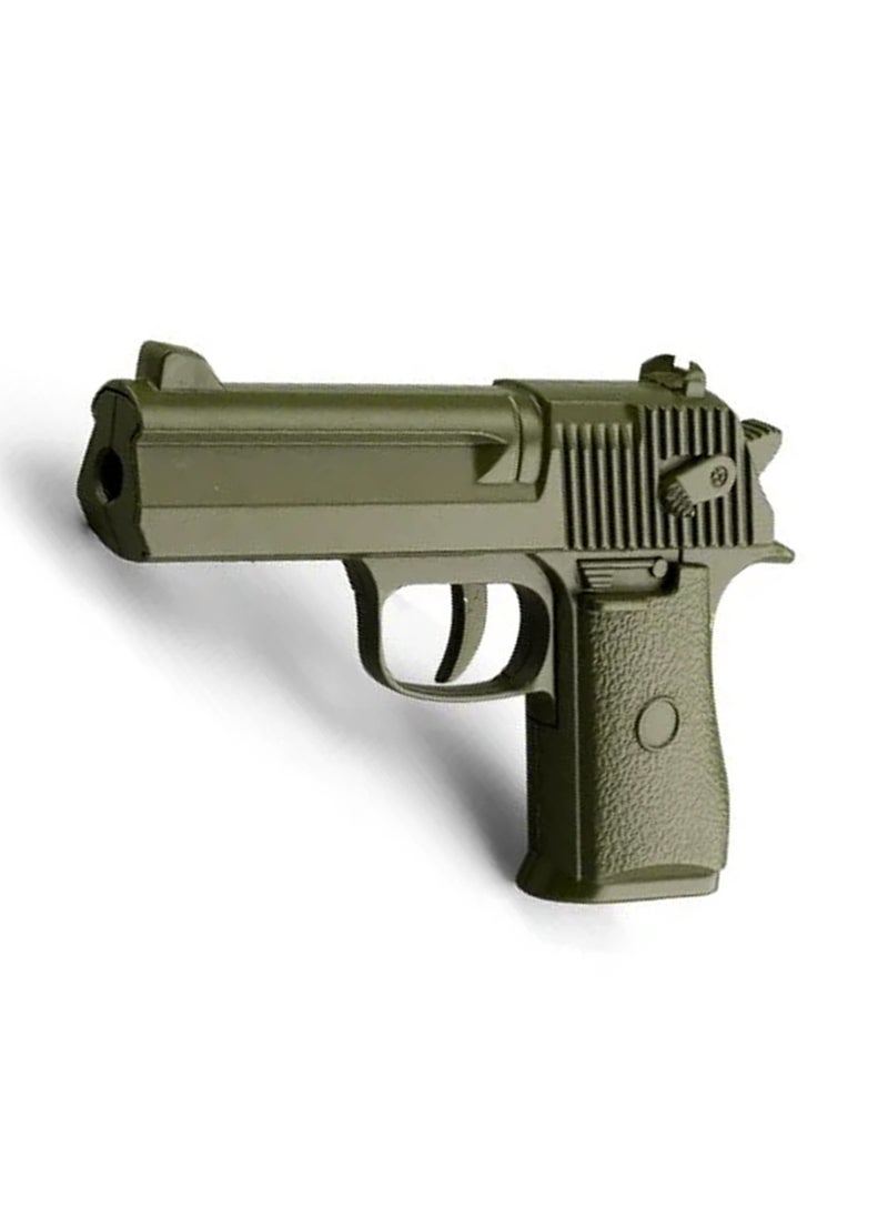 Army Green Realistic Metal Gun Toy With 6mm Rubber Bullets With Folding Mechanism