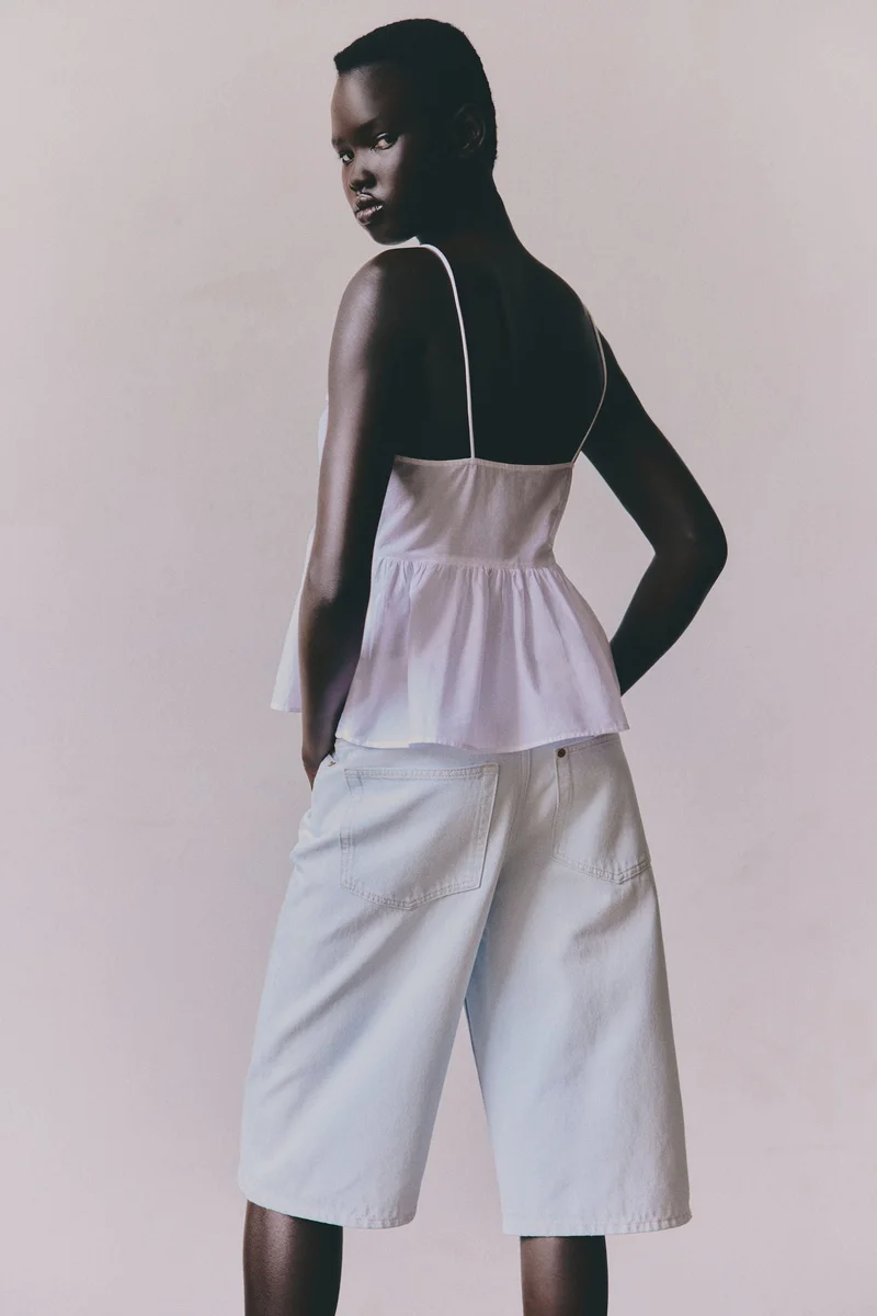 H&M  Lace-trimmed strappy top for Women | Best Price UAE