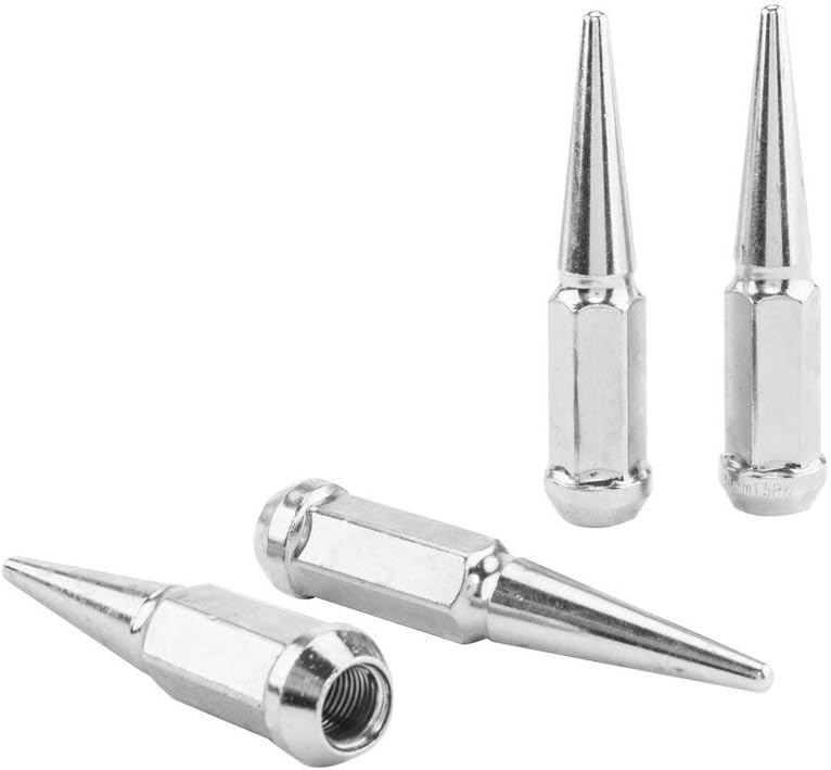 Partschoice 14mmx1.5 Chrome Spike Lug Nuts - 24Pcs M14x1.5 Acorn Close End with Socket Key - Image 3