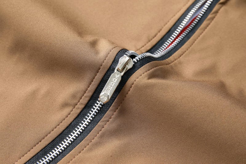 URBANFIND Men's Slim Fit Lightweight Sportswear Jacket Casual Bomber Jacket US M Coffee - Image 3