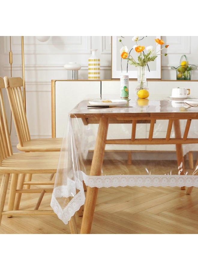 Neox Tablecloth Table Cover 0.13mm  transparent PVC waterproof and oil-proof dining table cloth coffee table cloth TV counter cloth 150cm*190cm - Image 4