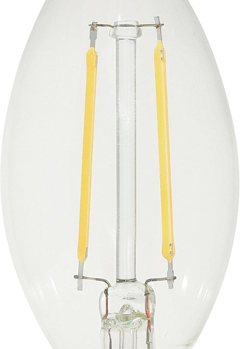 Westinghouse Westinghouse 4517220 33 Watt 40 Watt Equivalent CA11 Dimmable Clear Filament LED Light Bulb Candelabra Base 6 Pack - Image 4