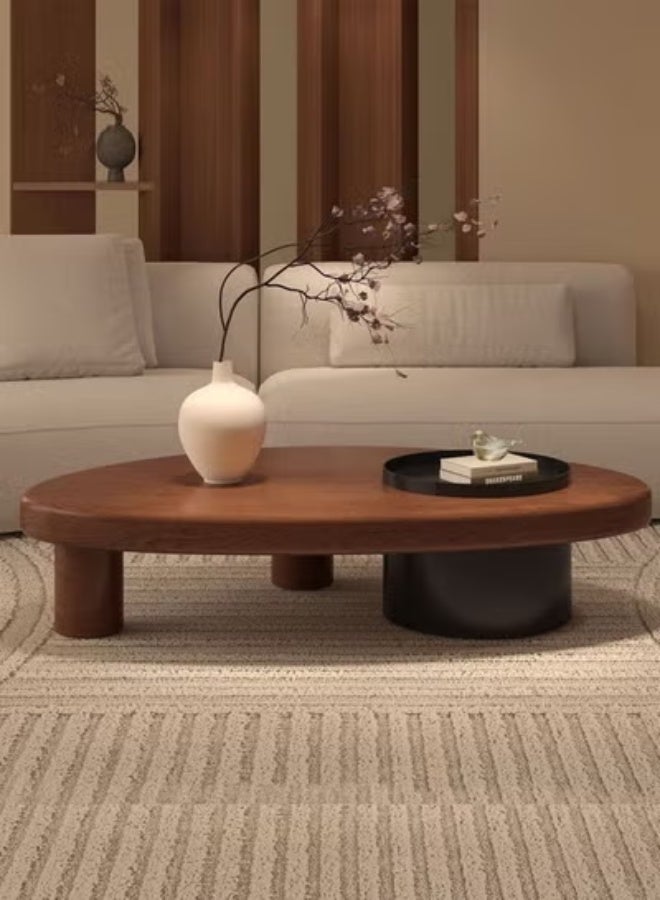 Raffine Rustic Solid Wood Coffee Table Natural Elegance Durable & Stylish Solid Wood Living Room Coffee Table 100 x 60 x 34 cm - Image 2