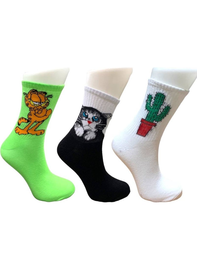 Al Bi 90's Set of 3 Garfield, Kitten and Cactus Patterned College Socks - pzsku/ZB3CA2F6EA0396323F2E8Z/45/_/1730550410/65531cec-c4d7-4c8c-b906-d579ffa1b8e8