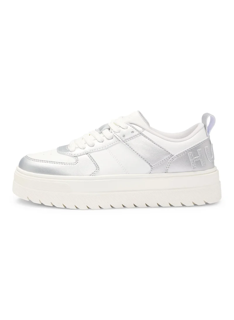 HUGO Platform-sole trainers with metallic panels